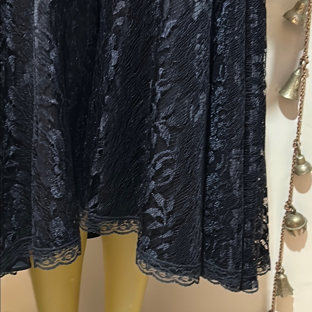 NWOT After Dark Black Flutter Sleeve Midi Gown - Picture 5 of 11